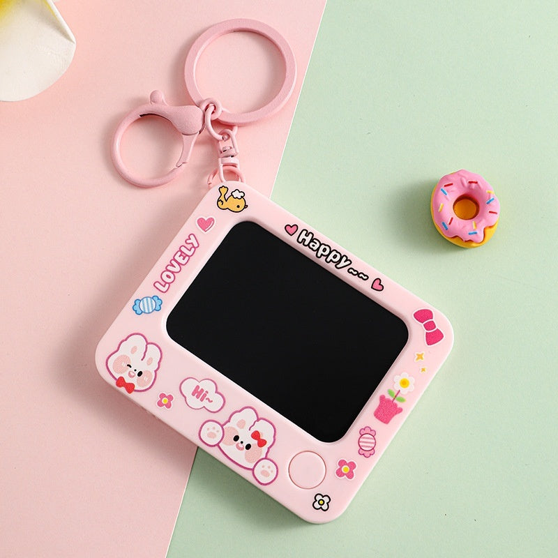Graffiti Drawing Board Car Key Ring Cartoon Couple Bags Pendant