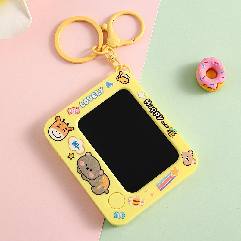 Graffiti Drawing Board Car Key Ring Cartoon Couple Bags Pendant