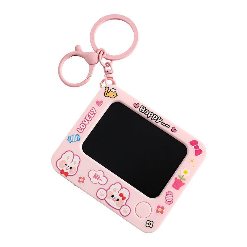 Graffiti Drawing Board Car Key Ring Cartoon Couple Bags Pendant
