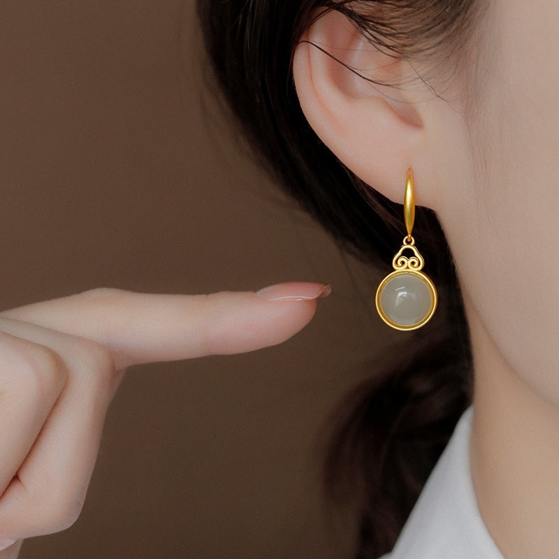 Ancient French Style Earrings New Chinese Style Hanfu Retro