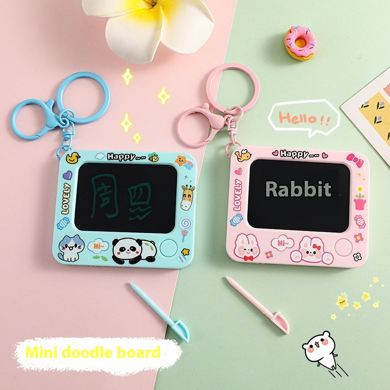 Graffiti Drawing Board Car Key Ring Cartoon Couple Bags Pendant