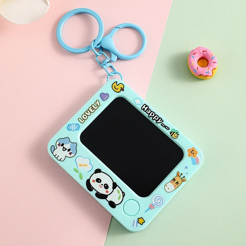 Graffiti Drawing Board Car Key Ring Cartoon Couple Bags Pendant