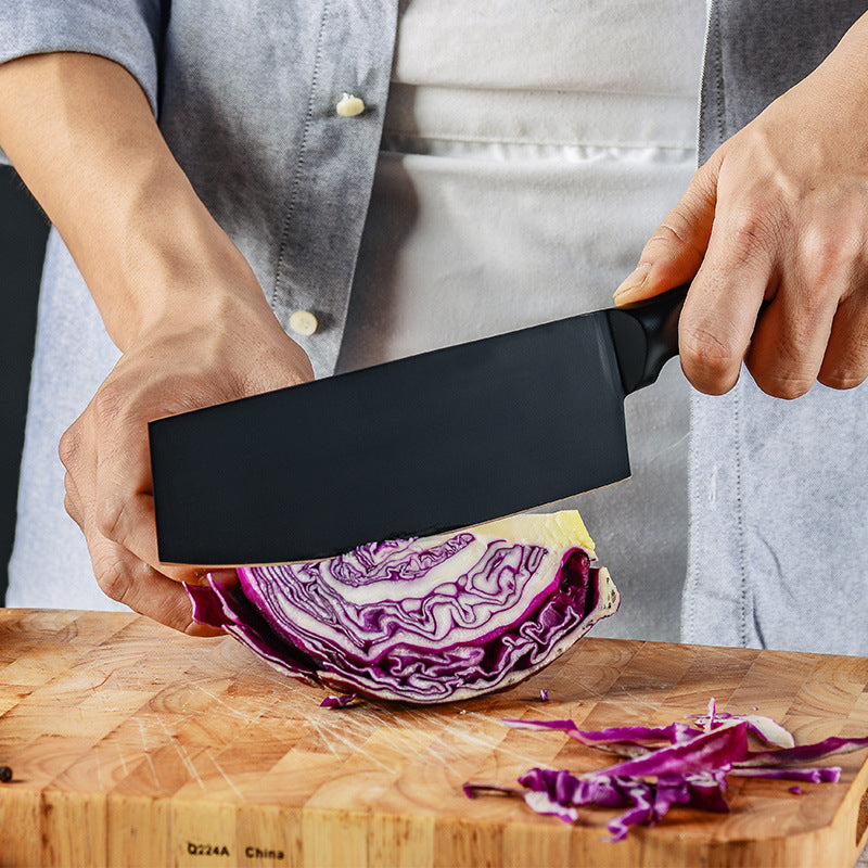 Stainless Steel All-painted All-in-one Black Blade Non-stick Kitchen Knife Set
