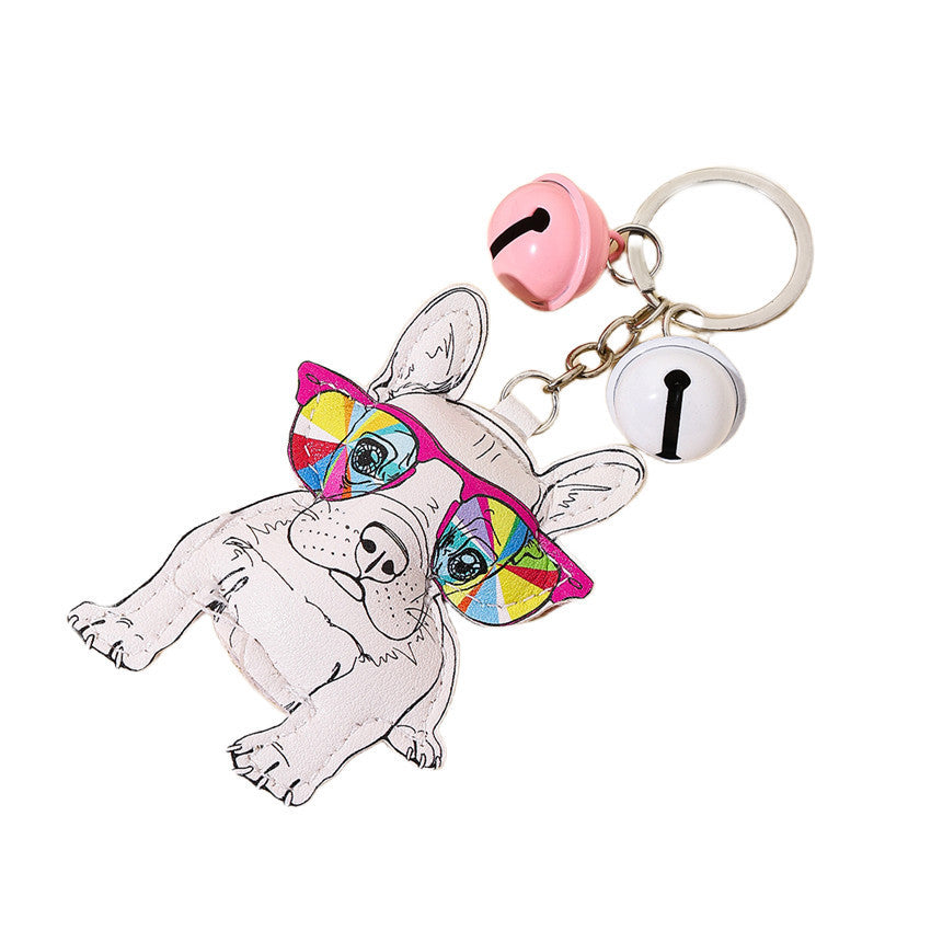 Leather Bell Sunglasses Keychain