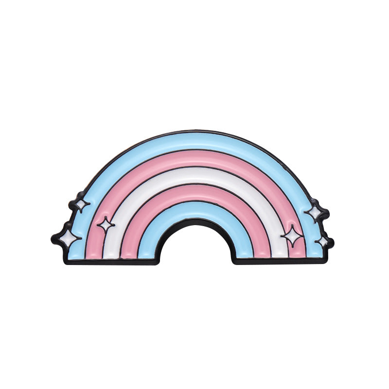 Fashion Cartoon Young Girl Series Rainbow Brooch