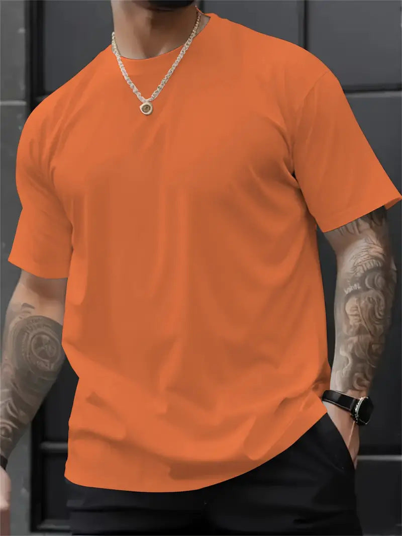 3D Digital Printing Printed Loose Short Sleeve Round Neck T-shirt