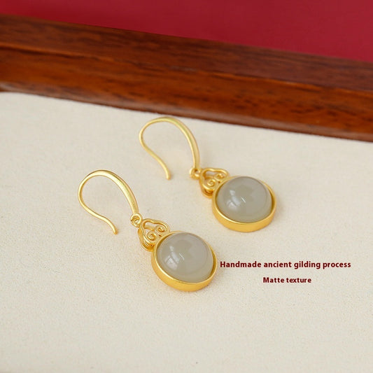 Ancient French Style Earrings New Chinese Style Hanfu Retro