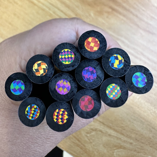 8 Color Rainbow Core Color Pencil Black Wood Thick Pen Random Color Core