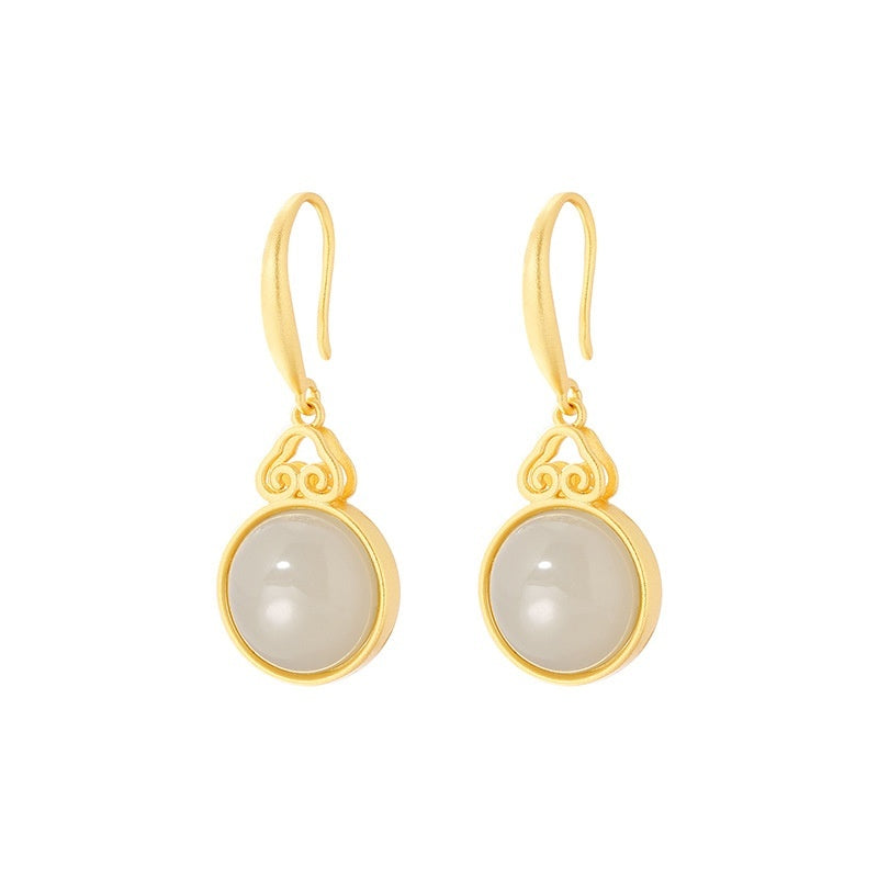 Ancient French Style Earrings New Chinese Style Hanfu Retro